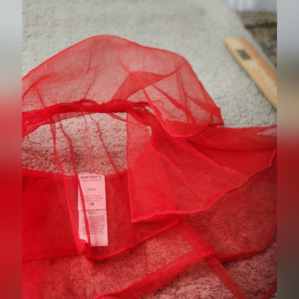 Toddler's Red Tulle Skirt - Carter's - 18M - Picture 5 of 8